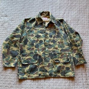 Vintage saftbak Jim “catfish” Hunter Camo Jacket Hunting Fishing